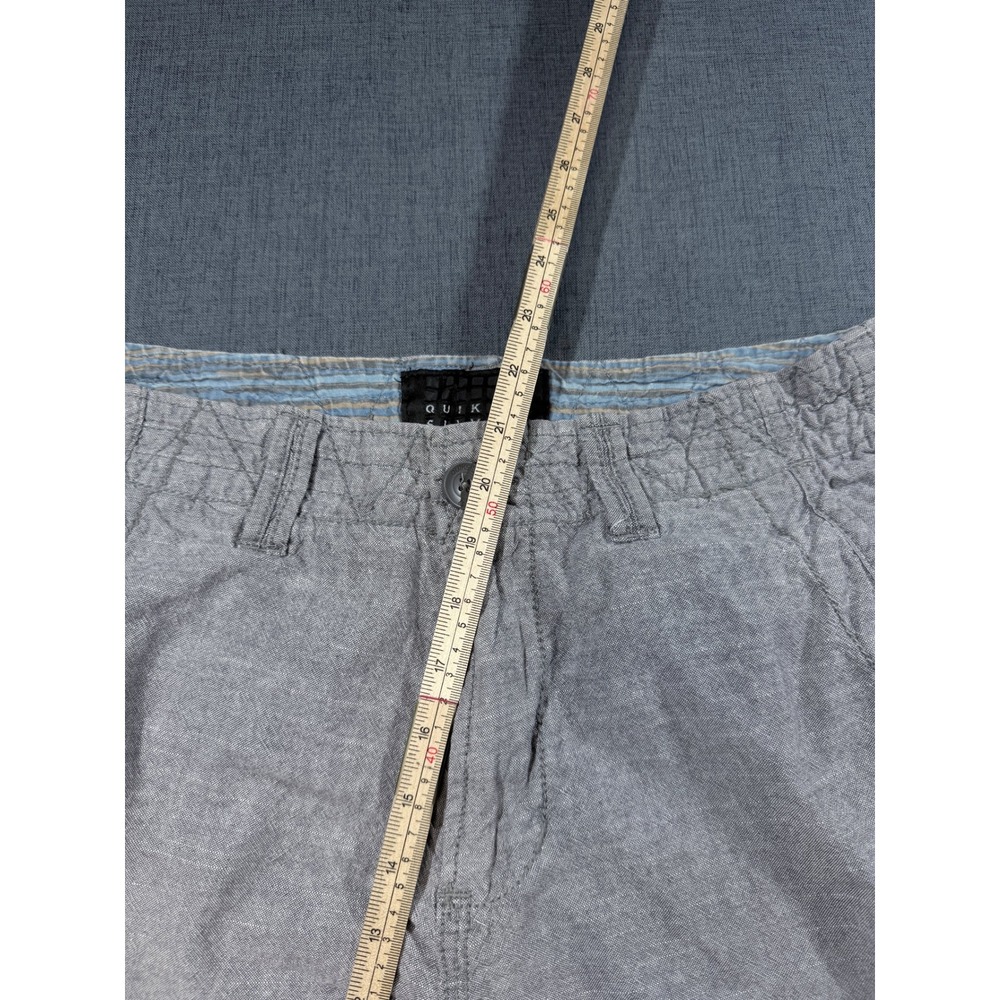 Quiksilver Mens Grey Cargo Shorts Size 33 Cotton Utility Multi Pocket‎ Casual - Picture 3 of 10